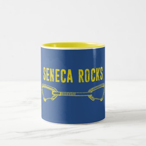 Seneca Rocks Climbing Quickdraw Two_Tone Coffee Mug