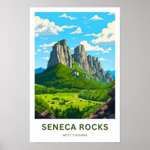 Seneca Rocks West Virginia Travel Print
