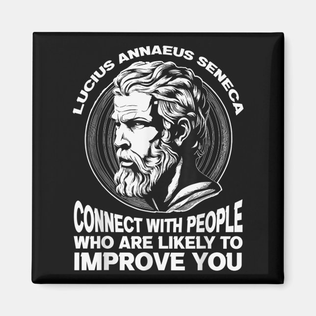 Seneca Stoic Philosopher Motivational Self Improve Magnet (Front)