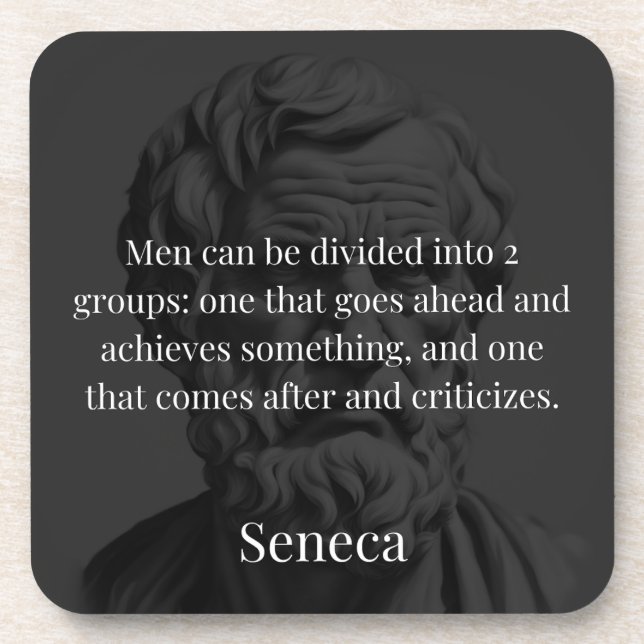 Seneca's Division: The Doers and the Critics Beverage Coaster (Front)