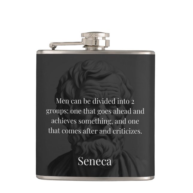 Seneca's Division: The Doers and the Critics Flask (Front)
