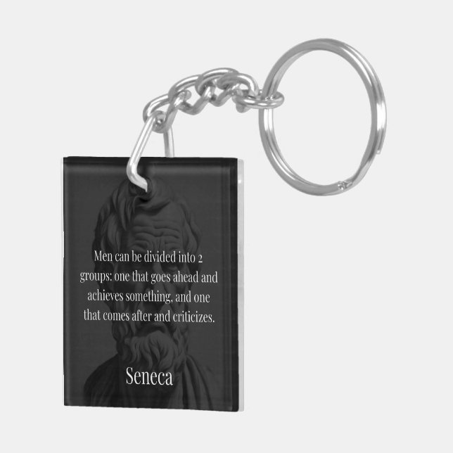 Seneca's Division: The Doers and the Critics Keychain (Back Right)