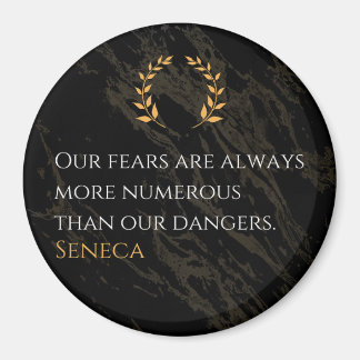 Seneca's Insight: Fears Compared to Real Dangers Magnet