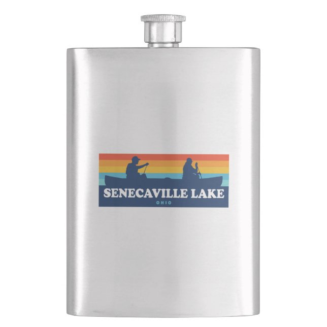 Senecaville Lake Ohio Canoe Flask (Front)