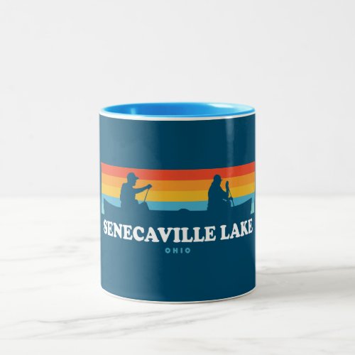Senecaville Lake Ohio Canoe Two_Tone Coffee Mug