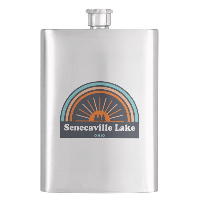 Senecaville Lake Ohio Rainbow Flask (Front)