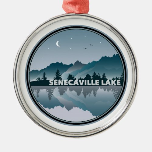 Senecaville Lake Ohio Reflection Metal Ornament