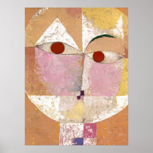 Senecio Baldgreis1922 by Paul Klee Poster (Front)