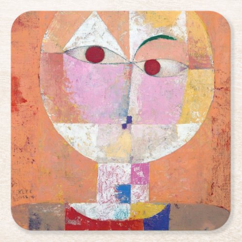 Senecio Paul Klee Square Paper Coaster