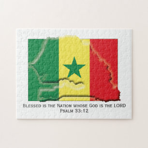 SENEGAL Blessed Nation SENEGALESE FLAG Jigsaw Puzzle