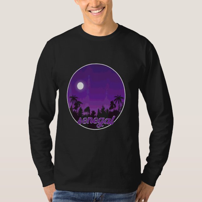 Senegal By Night With Palms T-Shirt (Front)