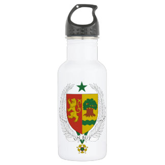Senegal Coat of Arms Stainless Steel Water Bottle