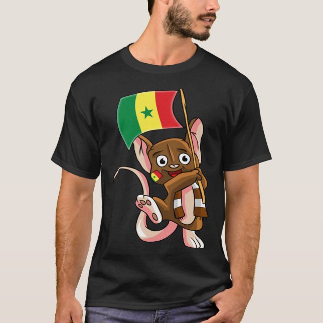 Senegal Fan Mouse T-Shirt (Front)