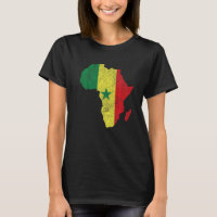 Senegal Flag Africa Continent Silhouette Gift for