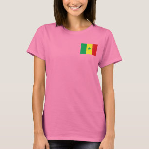 Senegal Flag and Map dk T-Shirt