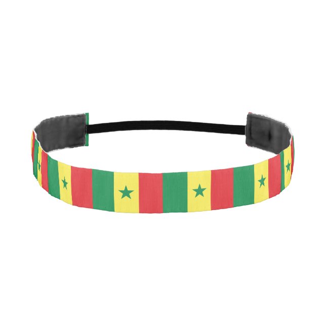 Senegal Flag Athletic Headband (Front)