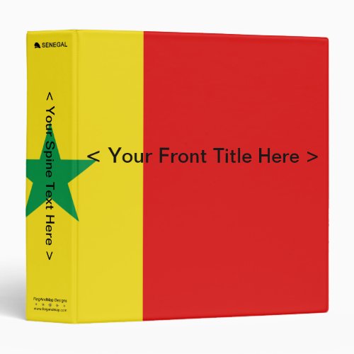 Senegal Flag Binder