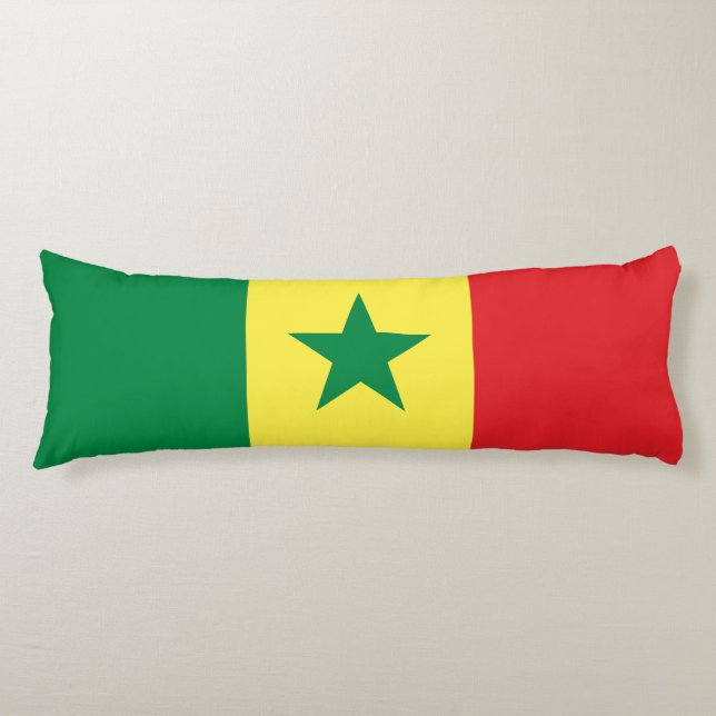 Senegal Flag Body Pillow (Front)