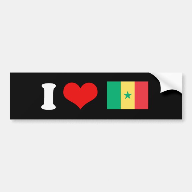 Senegal Flag Bumper Sticker (Front)