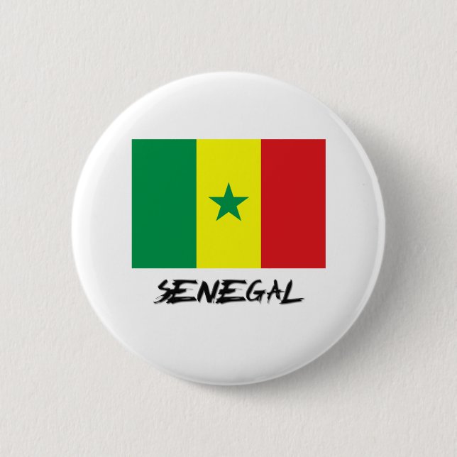 Senegal Flag Button (Front)