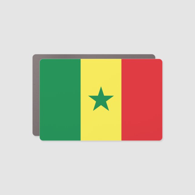 Senegal Flag Car Magnet (Front)