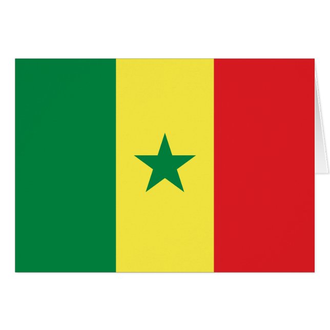 Senegal Flag Cards (Front Horizontal)