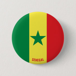Senegal Flag Charming Patriotic Button