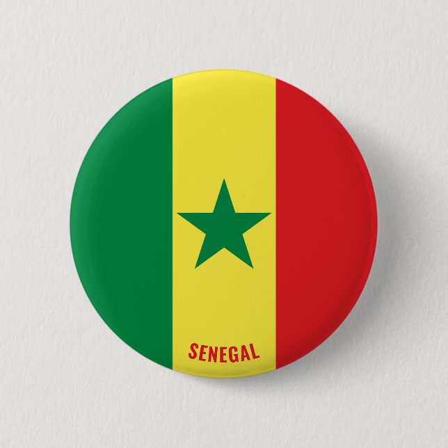 Senegal Flag Charming Patriotic Button (Front)