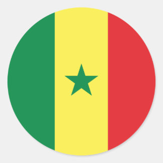 Senegal Flag Classic Round Sticker
