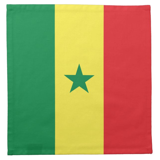 Senegal Flag Cloth Napkin (Front)