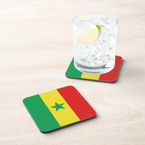 Senegal Flag Coaster