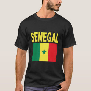 Senegal Flag Cool Drapeau Senegalese Flags Men Wom T-Shirt
