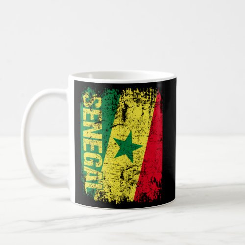 Senegal Flag Distressed Senegal Coffee Mug
