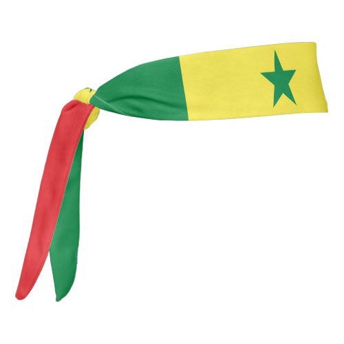 Senegal Flag Elegant Patriotic Tie Headband