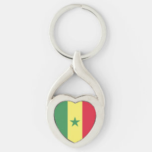 Senegal Flag Emblem Keychain