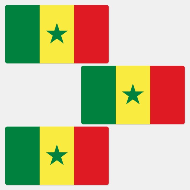 Senegal Flag Labels (Group)