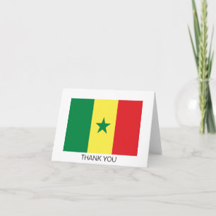 Senegal Flag Letterpress Thank You Card