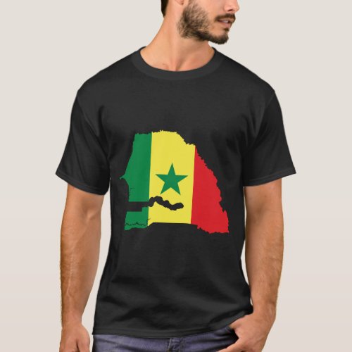 Senegal Flag Map T_Shirt
