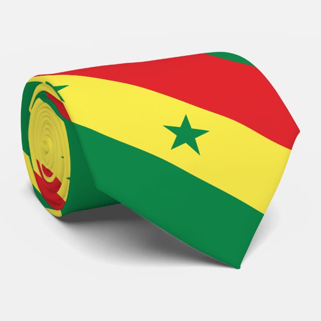 Senegal Flag Neck Tie (Rolled)