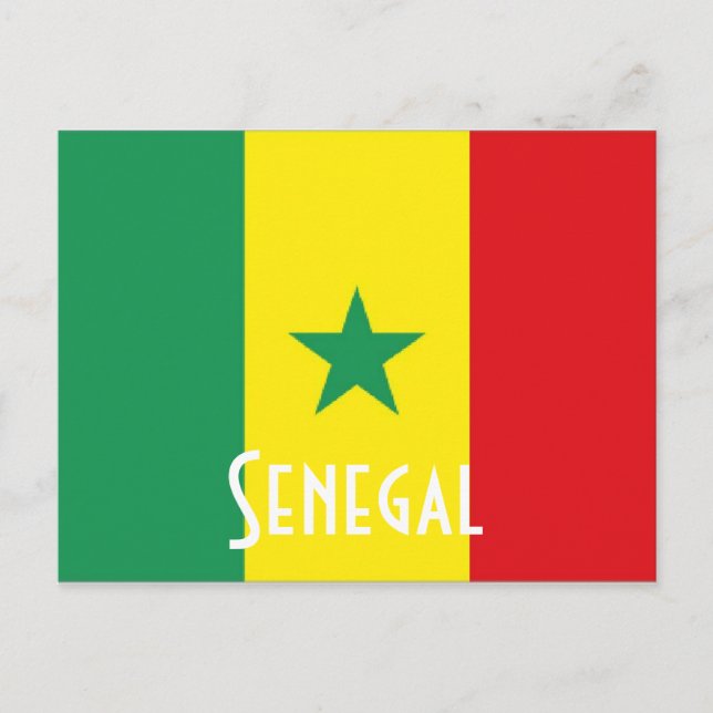 Senegal flag postcard (Front)