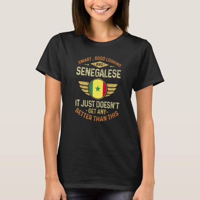 Senegal Flag Proud Senegalese Men & Women   T-Shirt (Front)