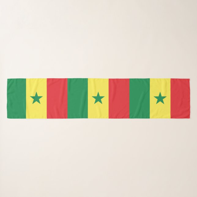 Senegal Flag Scarf (Front (Horizontal))