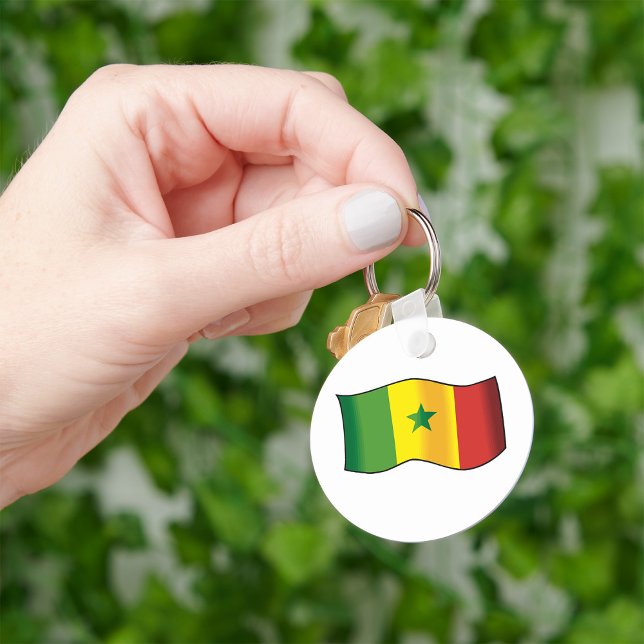 Senegal Flag Senegalese Pride Green Yellow Red Keychain (Creator Uploaded)