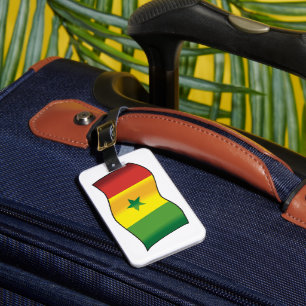 Senegal Flag Senegalese Pride Green Yellow Red Luggage Tag
