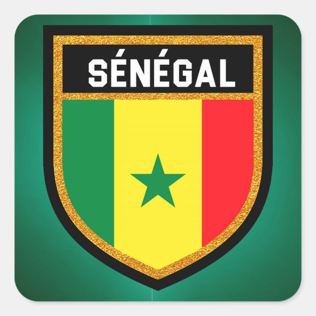 Sénégal Flag Square Sticker (Front)