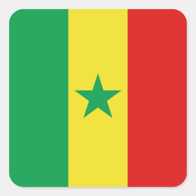 Senegal Flag Sticker (Front)