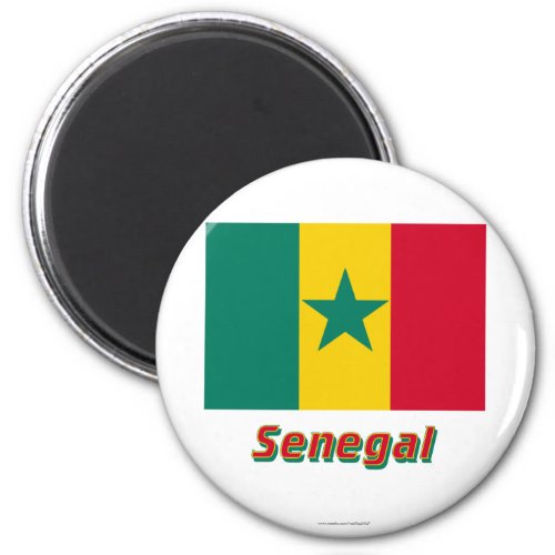 Senegal Flag with Name Magnet