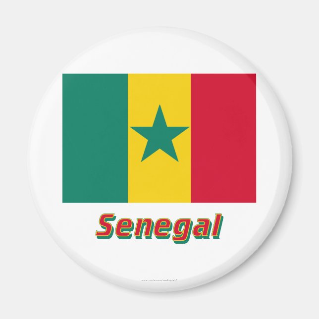 Senegal Flag with Name Magnet (Front)