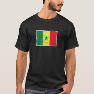 Senegal Flag With Vintage Senegalese National Colo T-Shirt