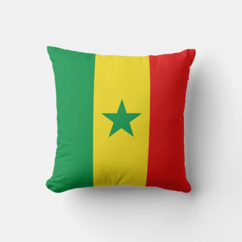 Senegal Flag x Flag Pillow